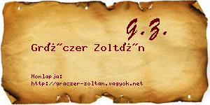 Gráczer Zoltán névjegykártya